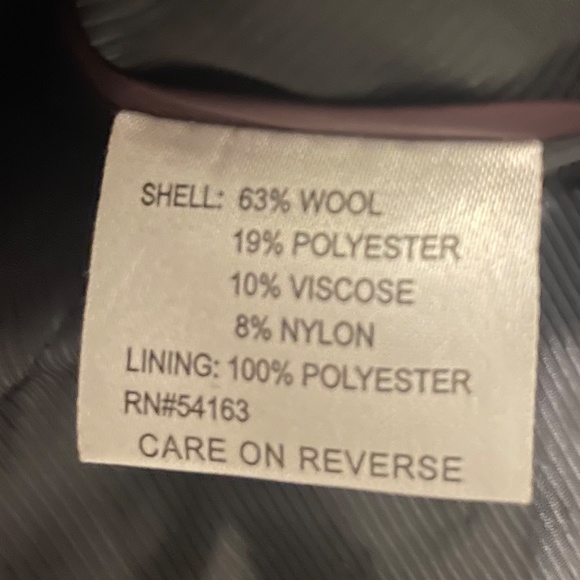 Calvin Klein Wool Pea Coat with Cape - Size 12 - Picture 7 of 8